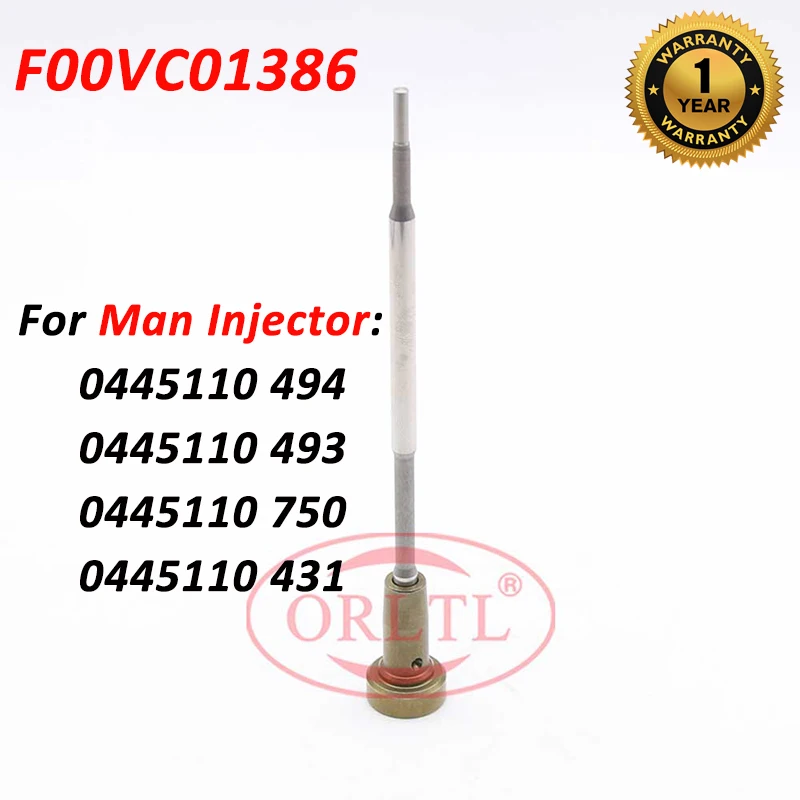 Клапан управления инжектором F00VC01386, запасные части в сборе F 00V C01 386 для Man 0445110493,0445110750,0445110431,0445110388,0445110432