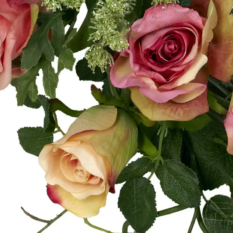 

Free. Pretty Peach Rose Artificial Flower Bridal Wreath for Lovely Brides - Never Wilting, Fading Free and Always Beautiful.