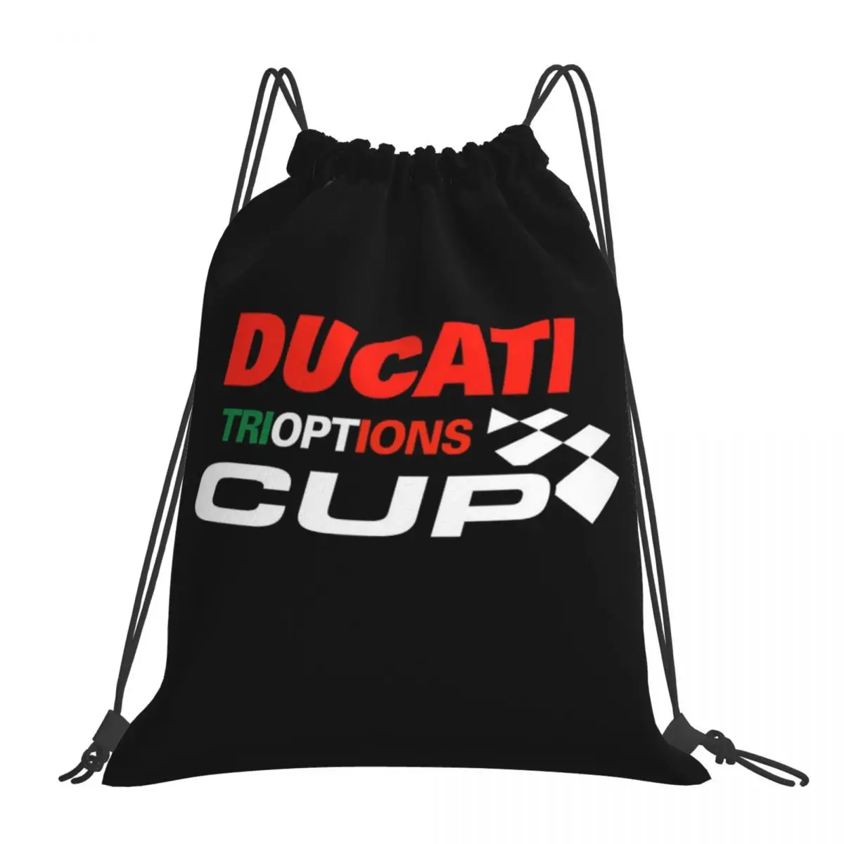 

Trioptions Cup Ducati Corse Backpack Portable Drawstring Bags Drawstring Bundle Pocket Shoes Bag Book Bags For Man Woman School