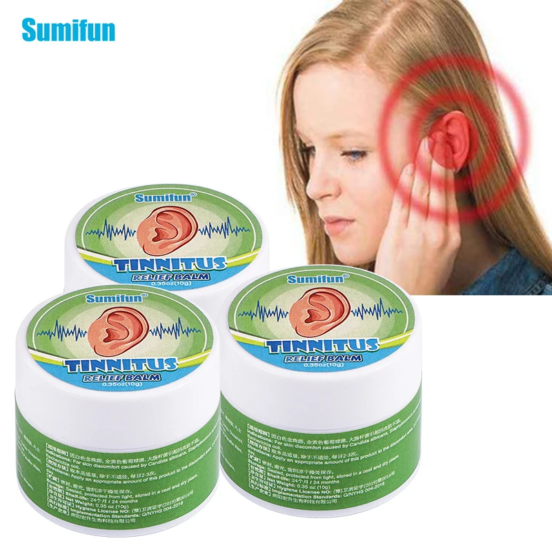 

5Pcs Sumifun Tinnitus Treatment Cream Ear Pain Protect Hearing Loss Ointment Natural Herbal Extract Medical Plaster Health Care
