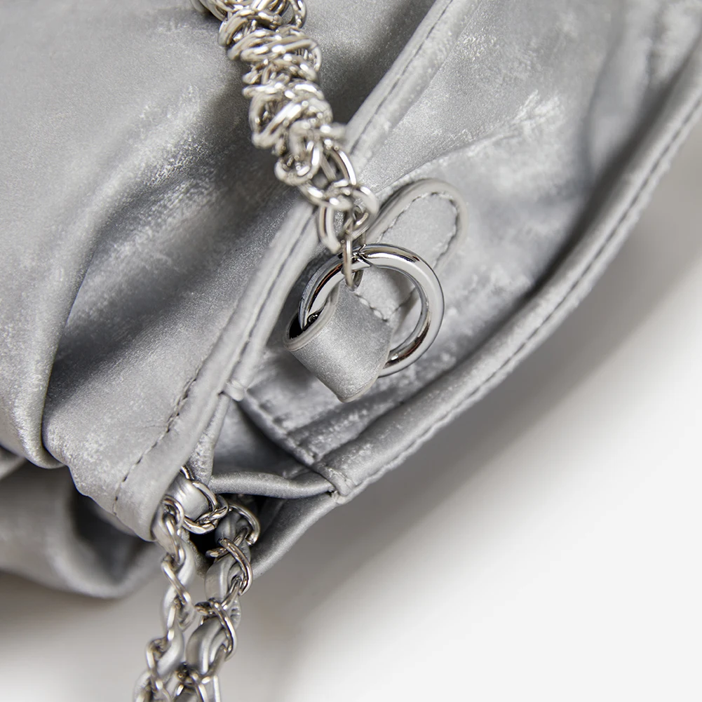 Дизайнерская сумка через плечо с рюшами модная цепочкой сумка-ведро большая