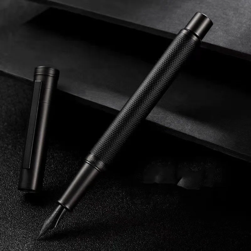 

Classic Fountain Pen HongDian Ink Full Metal Clip Pen Stainless Steel Black/Birch Forest Nib 0.4/0.5mm School Office Writing Sup