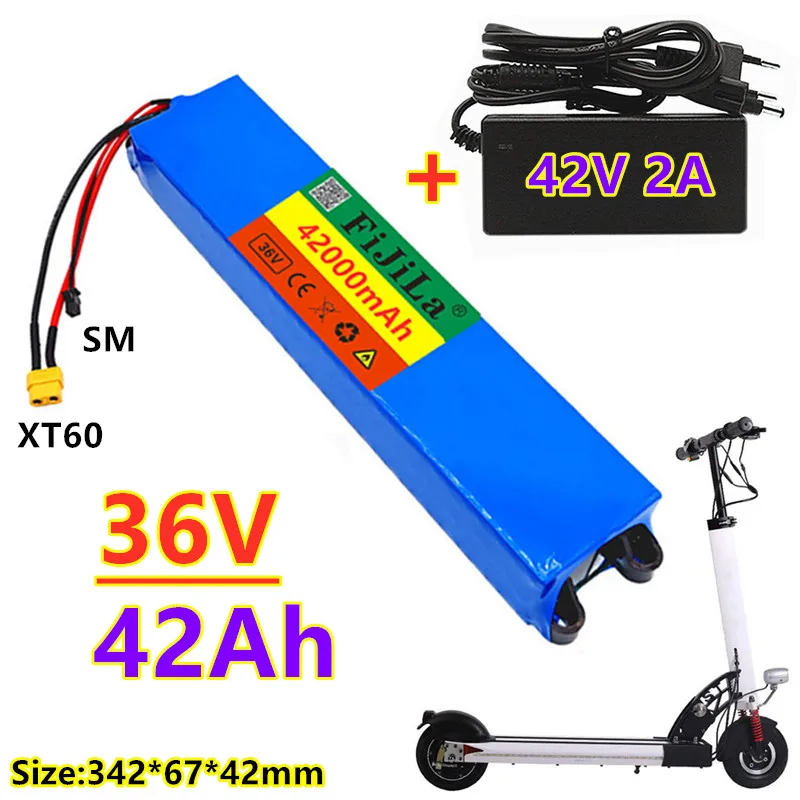 

36V 42Ah/30Ah 18650 lithium battery pack 10S3P 250w-500W Same port 42V Electric rollers M365 ebike Power battery with BMS