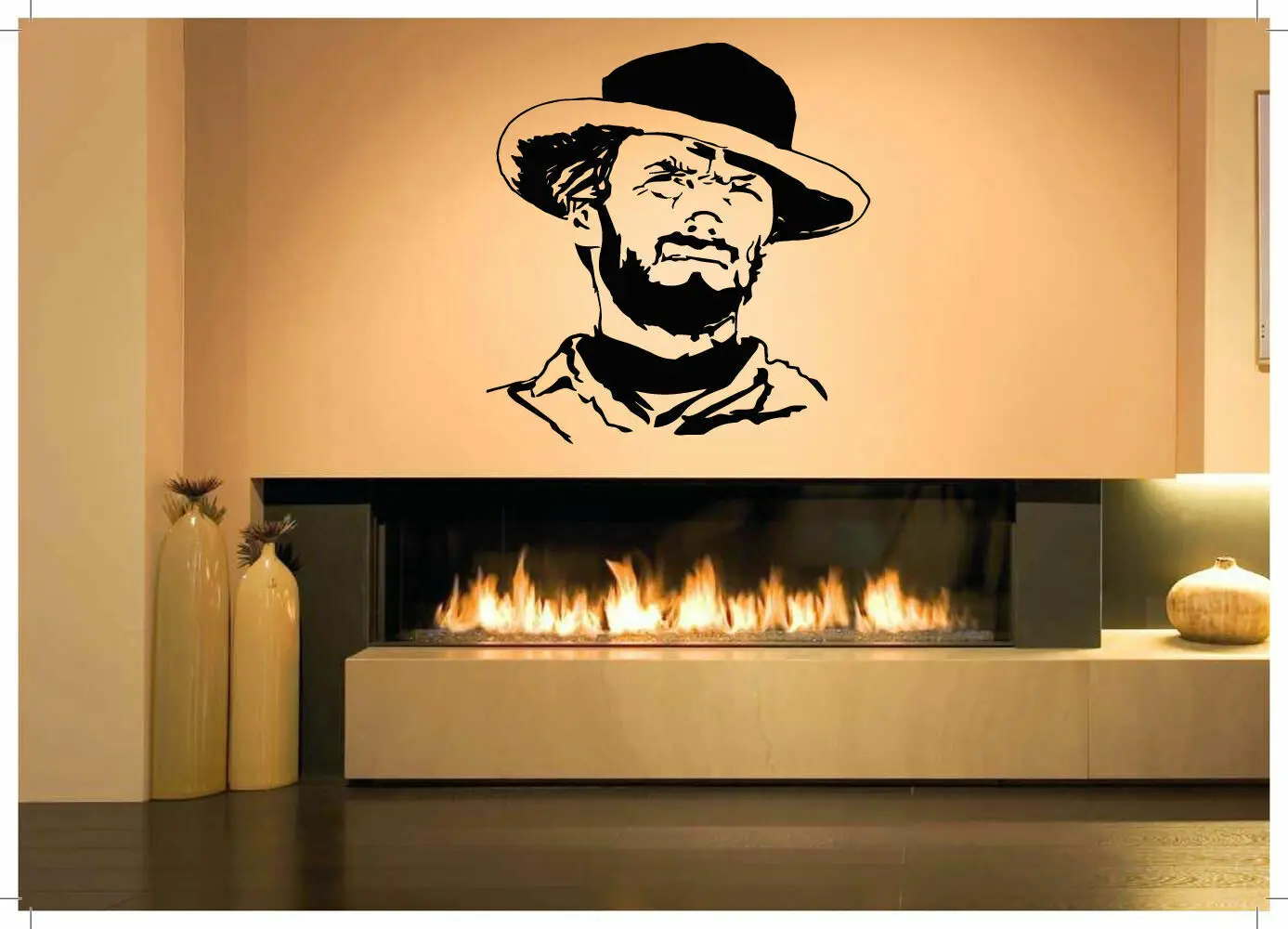 

Cowboy Western Hat Man Gun Wall Sticker Kids Decal Mural Girl Boy Room Decor Removable