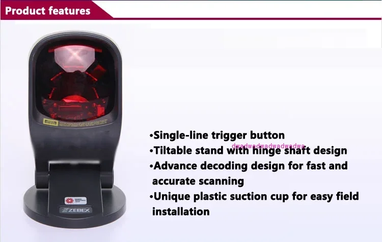 Zebex Z-6170 Всенаправленный сканер штрих-кодов Hands-Free Настольный считыватель