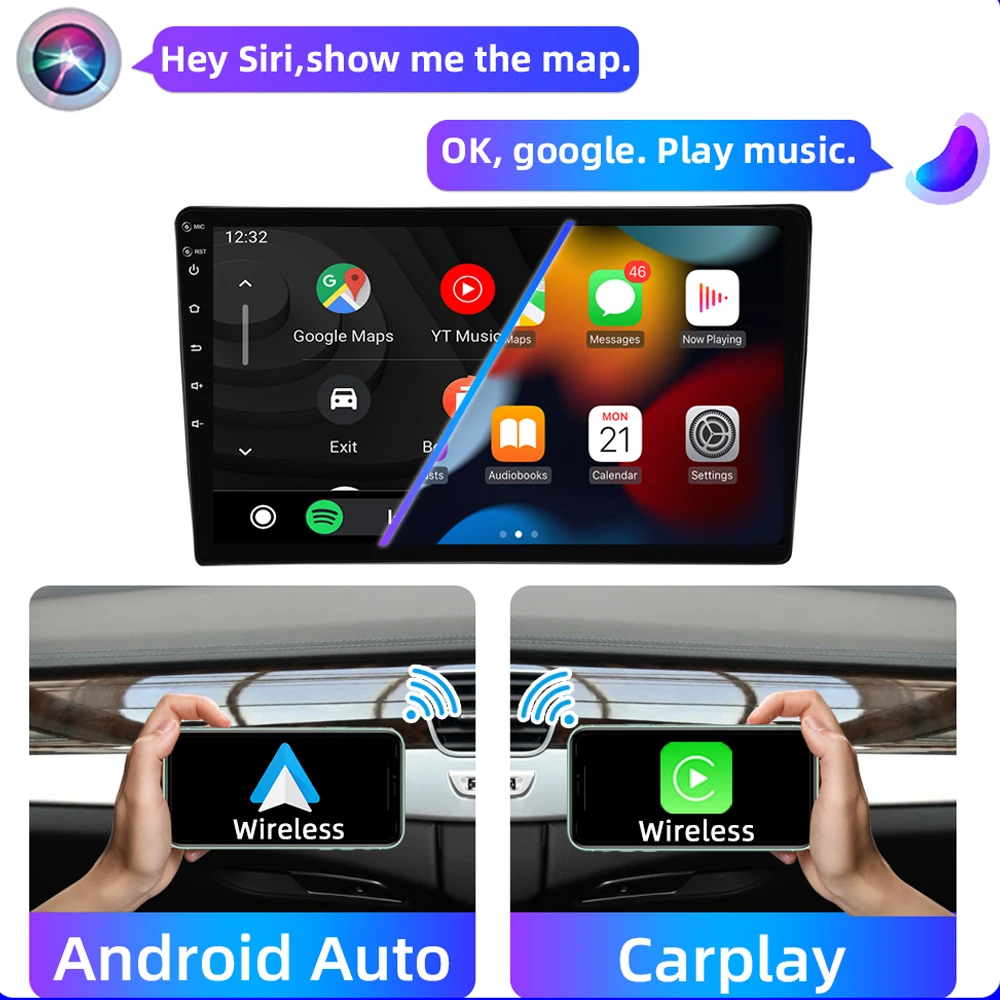 Автомобильный мультимедийный плеер Carplay автомагнитола на Android 14 для Suzuki Swift 2003-2010