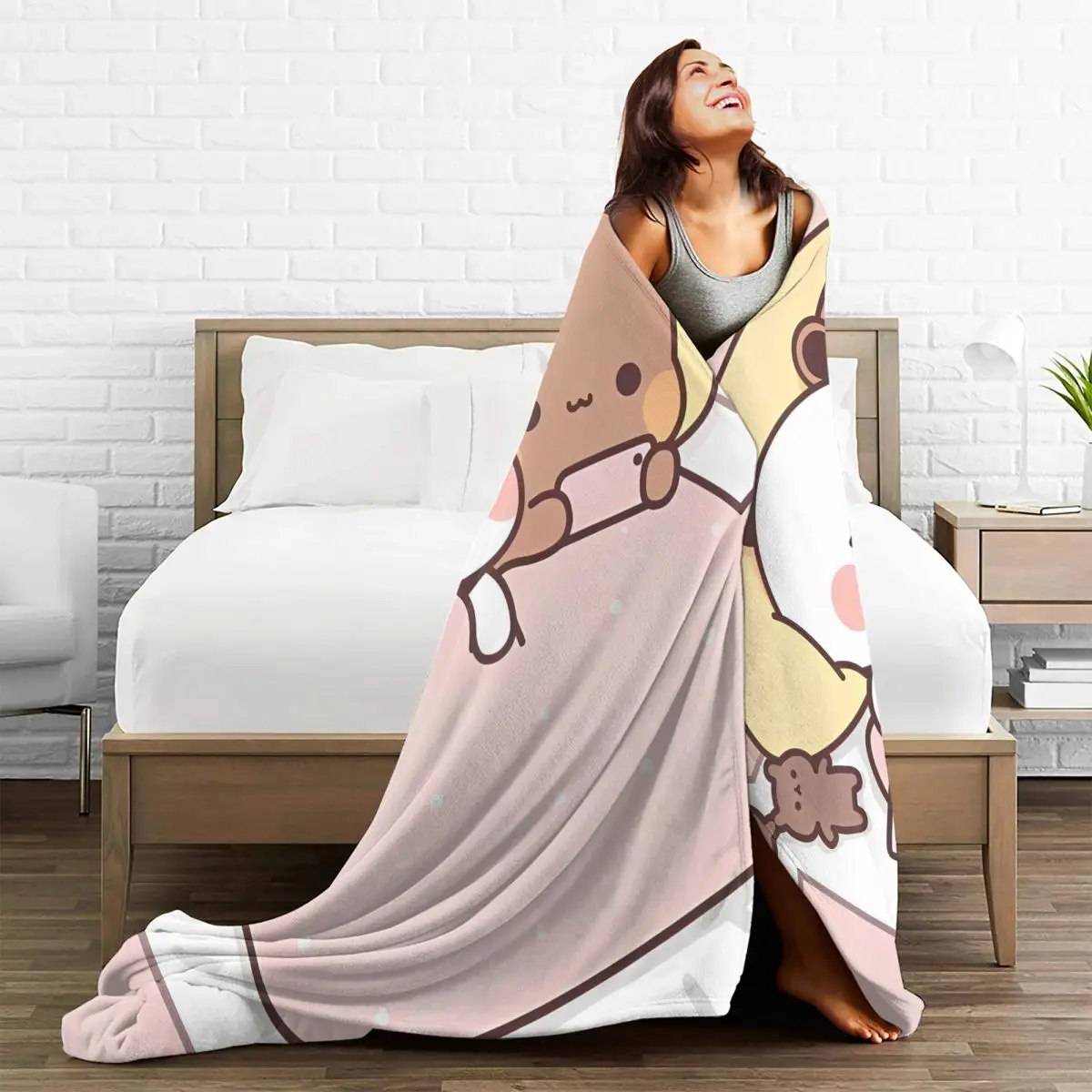 Милое плюшевое одеяло Bubu Dudu пледы постельное белье диван портативное мягкое