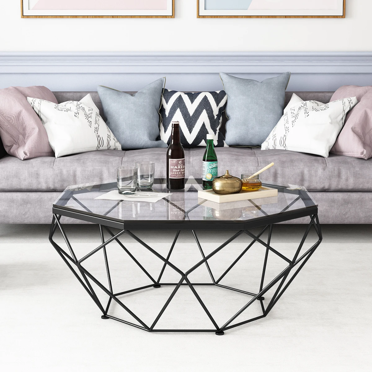 

Nordic Iron coffee table stable support small apartment round tablo environmental protection high temperature desk Minimalist