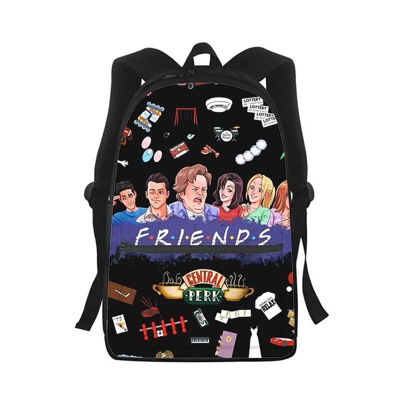 Friends Men Women Backpack 3D Print Fashion Student School Bag Laptop Backpack Kids Travel Shoulder Bag