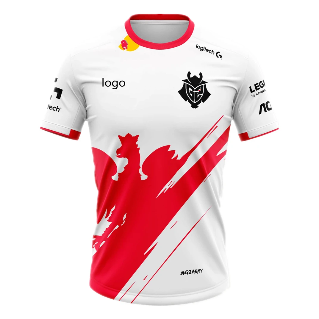 

New G2 Game E-Sports Club Summer Uniforms Spanish National Emblem Short-Sleeved Men's And Women's Event Audience T-Shirt