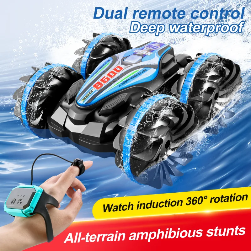 

High-tech Four-wheel Drive Off-road Vehicle Remote Control Amphibious Double-sided Rolling Driving Children's Electric Toys