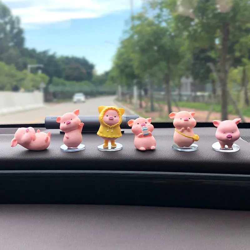 

Cute Piggy Car Decoration Car Center Console Creative Personality Balloon Car Decoration Supplies Car Decoration Goddess Model