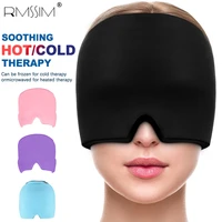new headache and migraine relief hat gel ice eye mask or cap hot cold therapy sinus stress relief head wrap ice pack massager