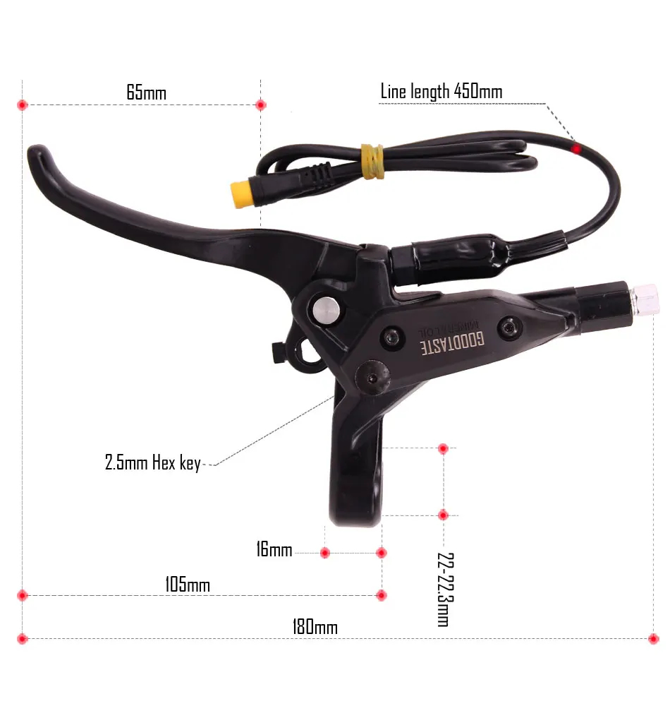 Сплит GT03 для электровелосипеда горного скутера 2100 мм трубка левый дисковый