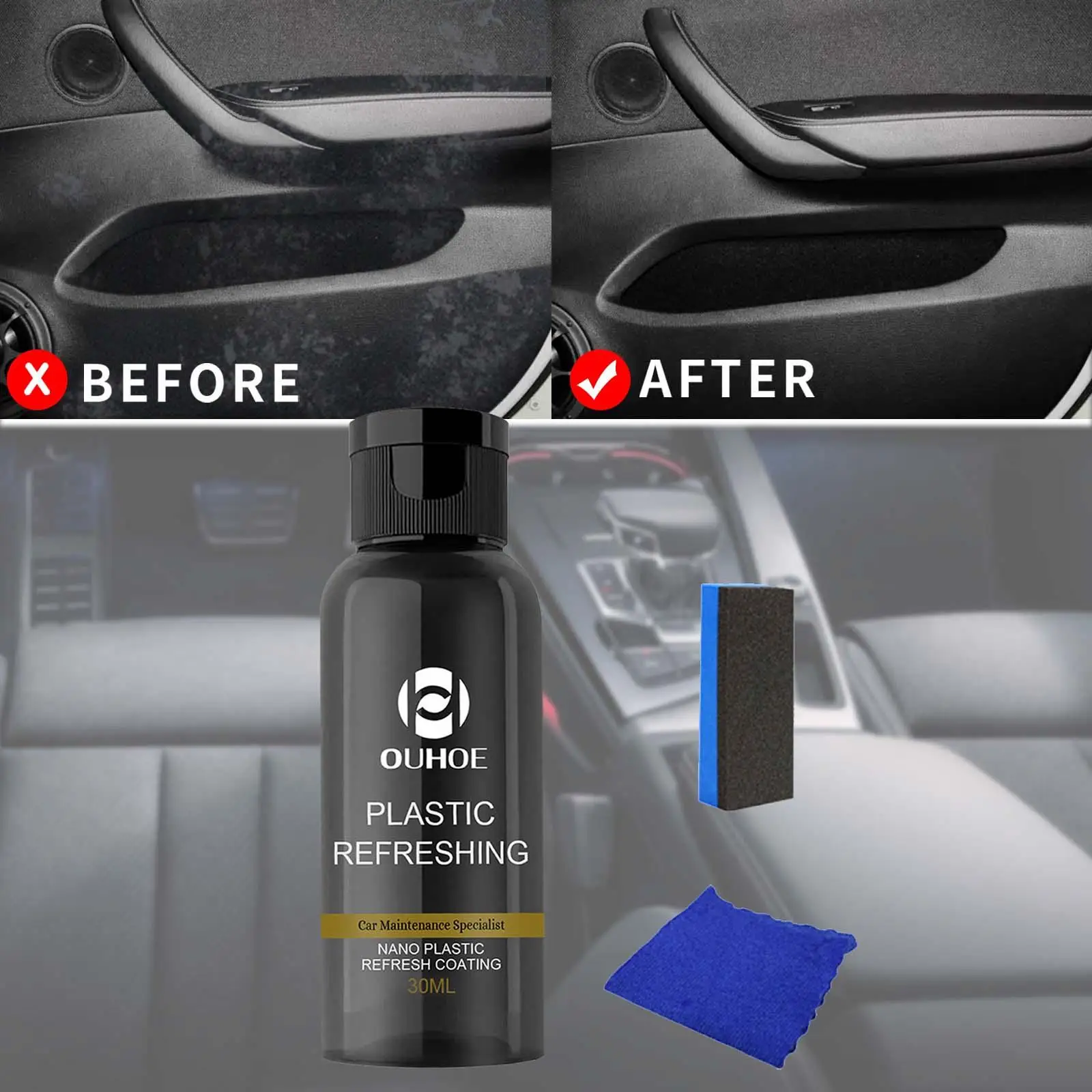 

Restorer, Revitalizing Coating Agent, Parts Retreading Agent for Cars Automotive Interior Exterior