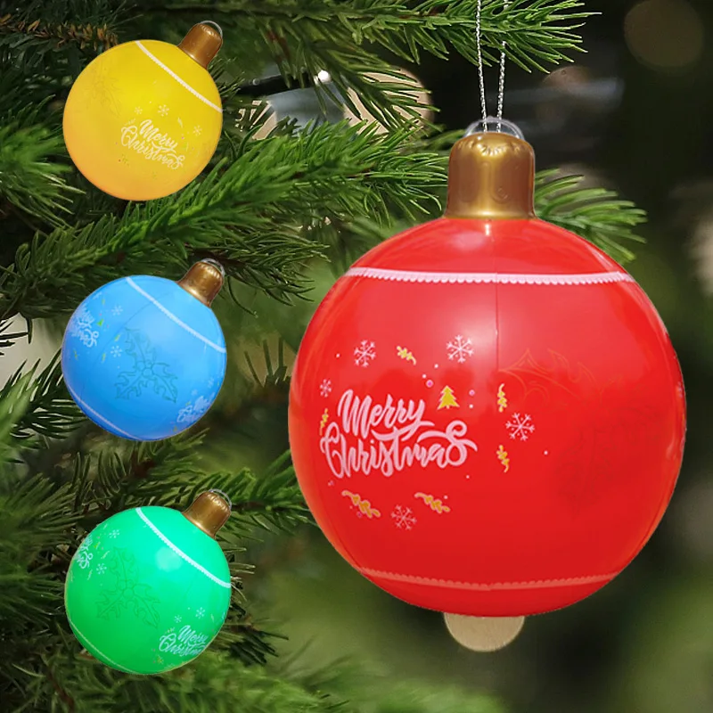 

48cm Outdoor PVC Christmas Inflatable Decorated Ball Holiday Party Xmas Tree Decorate Balloon Home Christmas Decoration Gifts