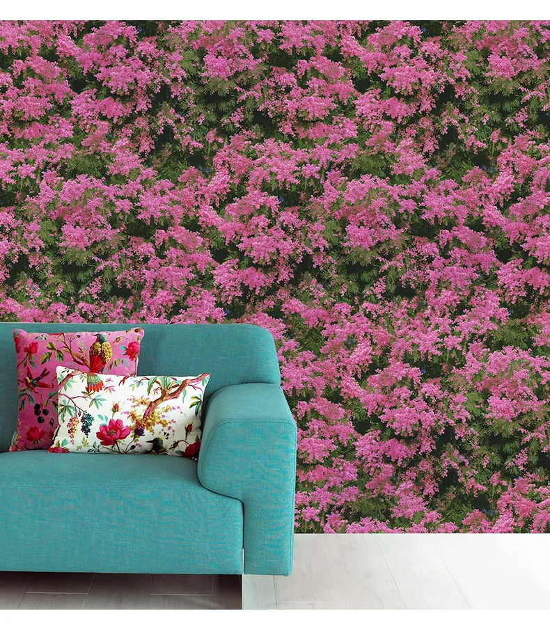 

Современные Простые садовые розовые цветочные обои для крыльца гостиной столовой фоновые обои для стены магазина одежды модные женские обои