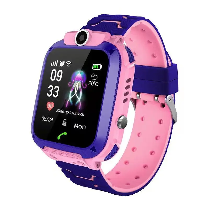 Q12 Children Smart Watch Andriod Phone SOS With Sim Card Waterproof Location Watches Gifts For Kids Smartwatch