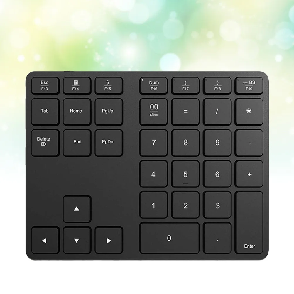 

1Pc Aluminium Alloy USB Numeric Keypad 2.4G Wireless 35-key Rechargeable Numpad (Black)