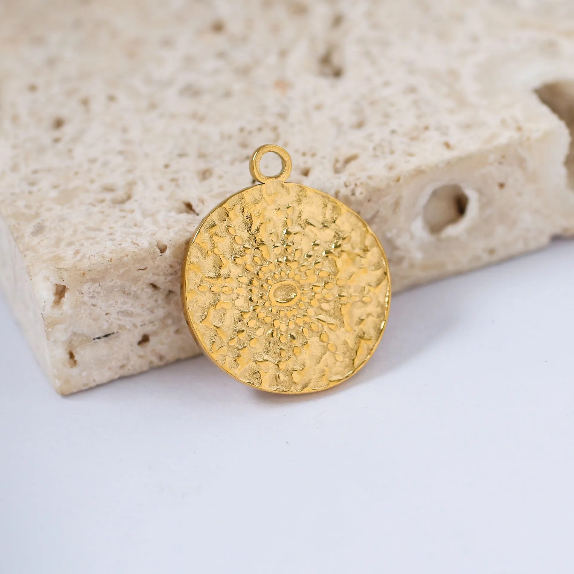 3pcs/Lot Charm Round Sun Charms Pendants Stainless Steel   Charm for DIY Necklace Jewelry Making Accessories Supplies Wholesale