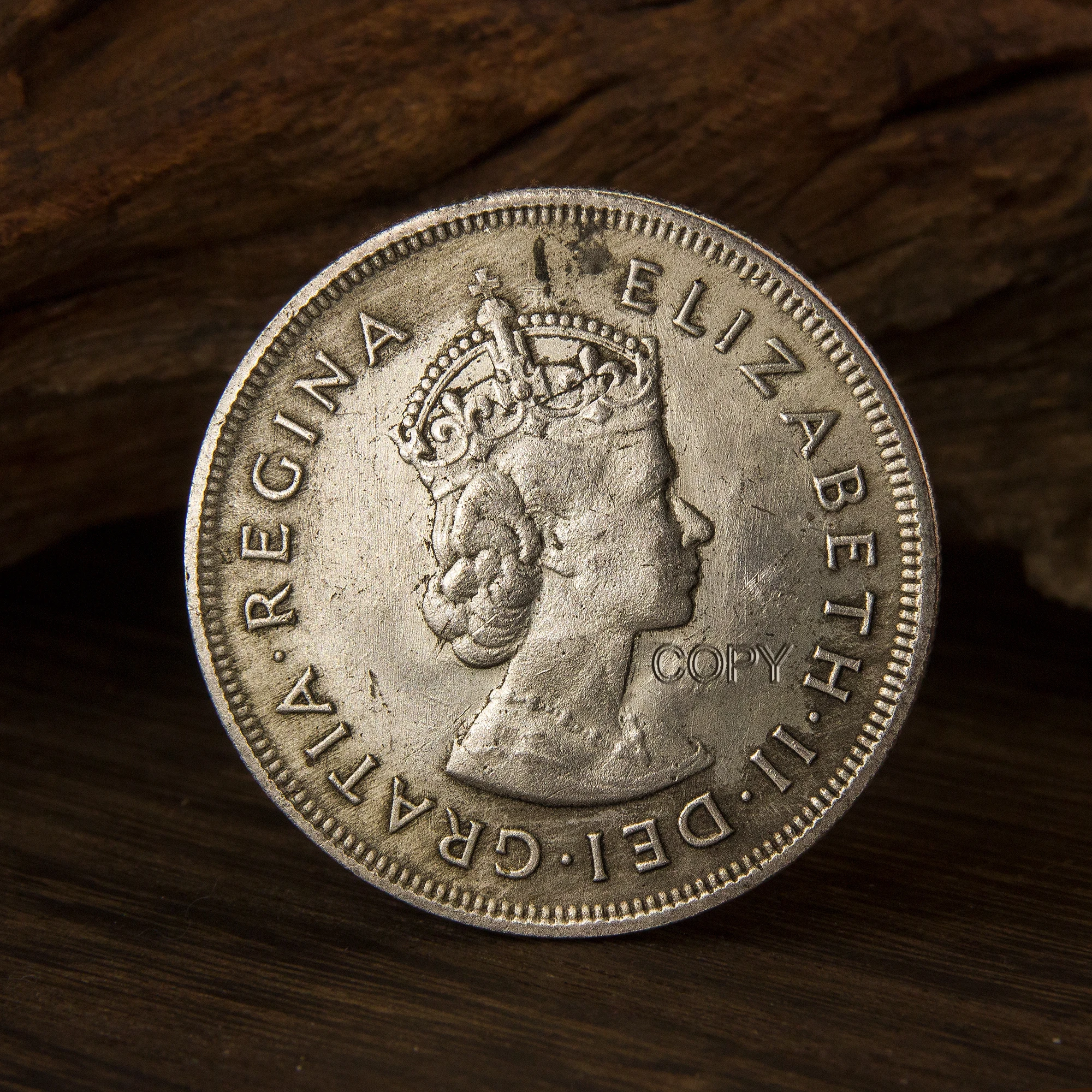 Памятная монета Бермуды 1959 года с 1 короной 350-летия оригинальная Британской