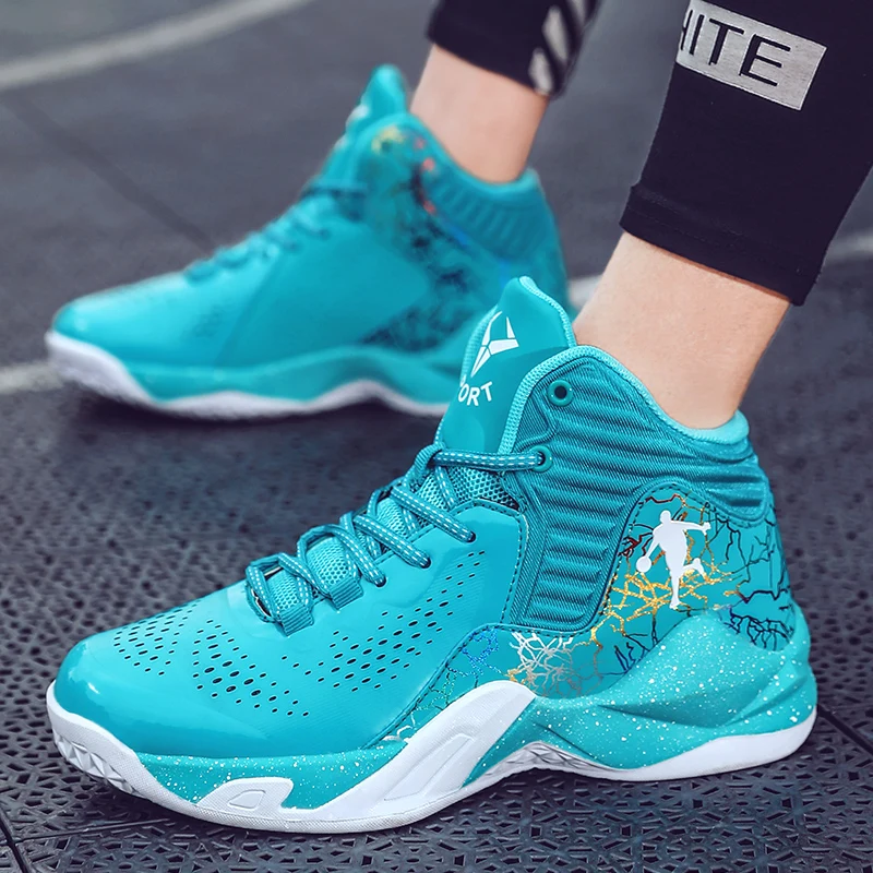 Hot sale Men Basketball Shoes Breathable Basketball Sneakers Women Sport Shoes Training High Top Sneakers Kids Athletic Boots