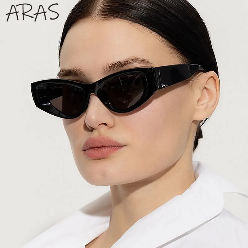 

Vintage Cat Eye Sunglasses Women 2023 Luxury Brand Designer Fashion Small Cateye Sun Glasses Men Trending Sunglass Shades UV400