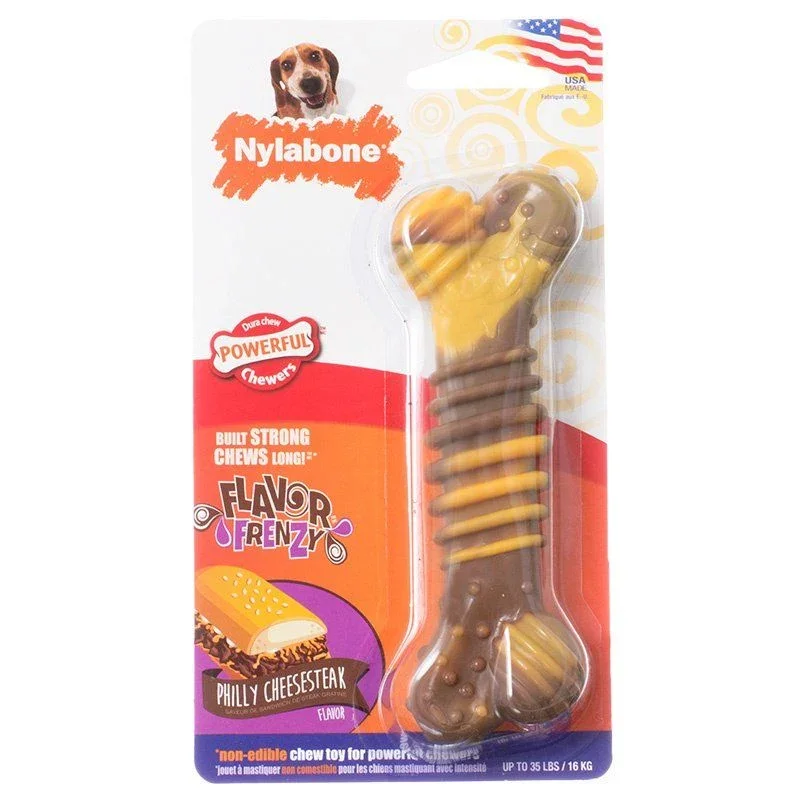 

Nylabone Flavor Frenzy Dura Chew Bone - Philly Cheesesteak Flavor