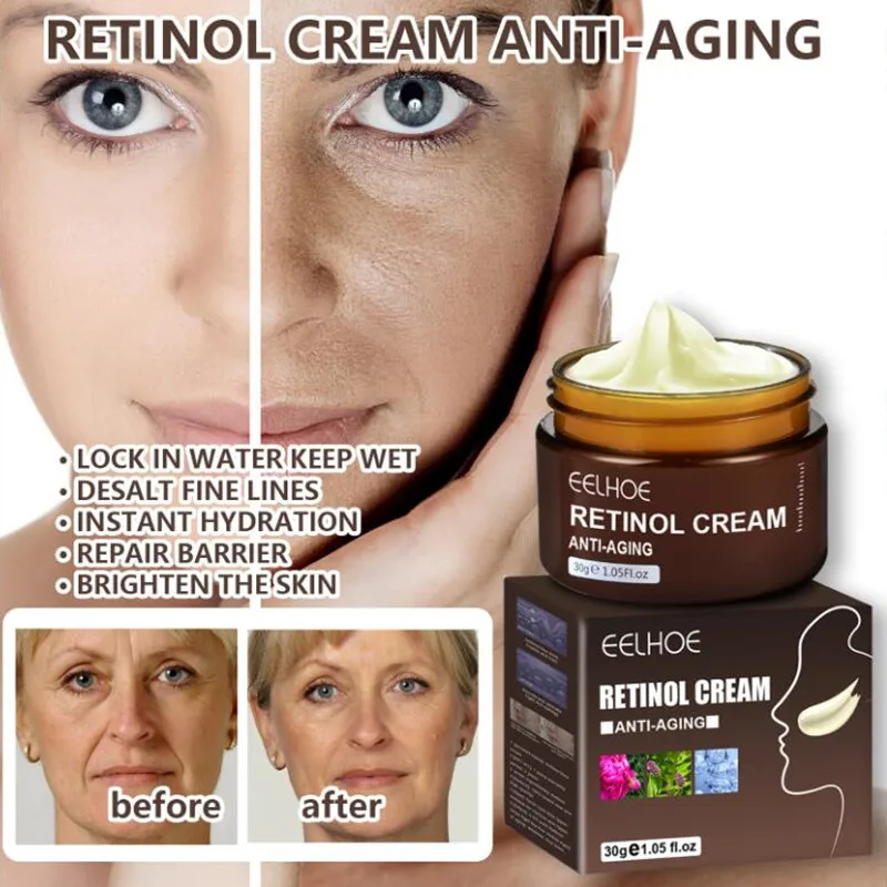 

Retinol Face Cream Anti-Aging Remove Wrinkle Firming Lifting Whitening Brightening Moisturizing Facial Skin Care 30G