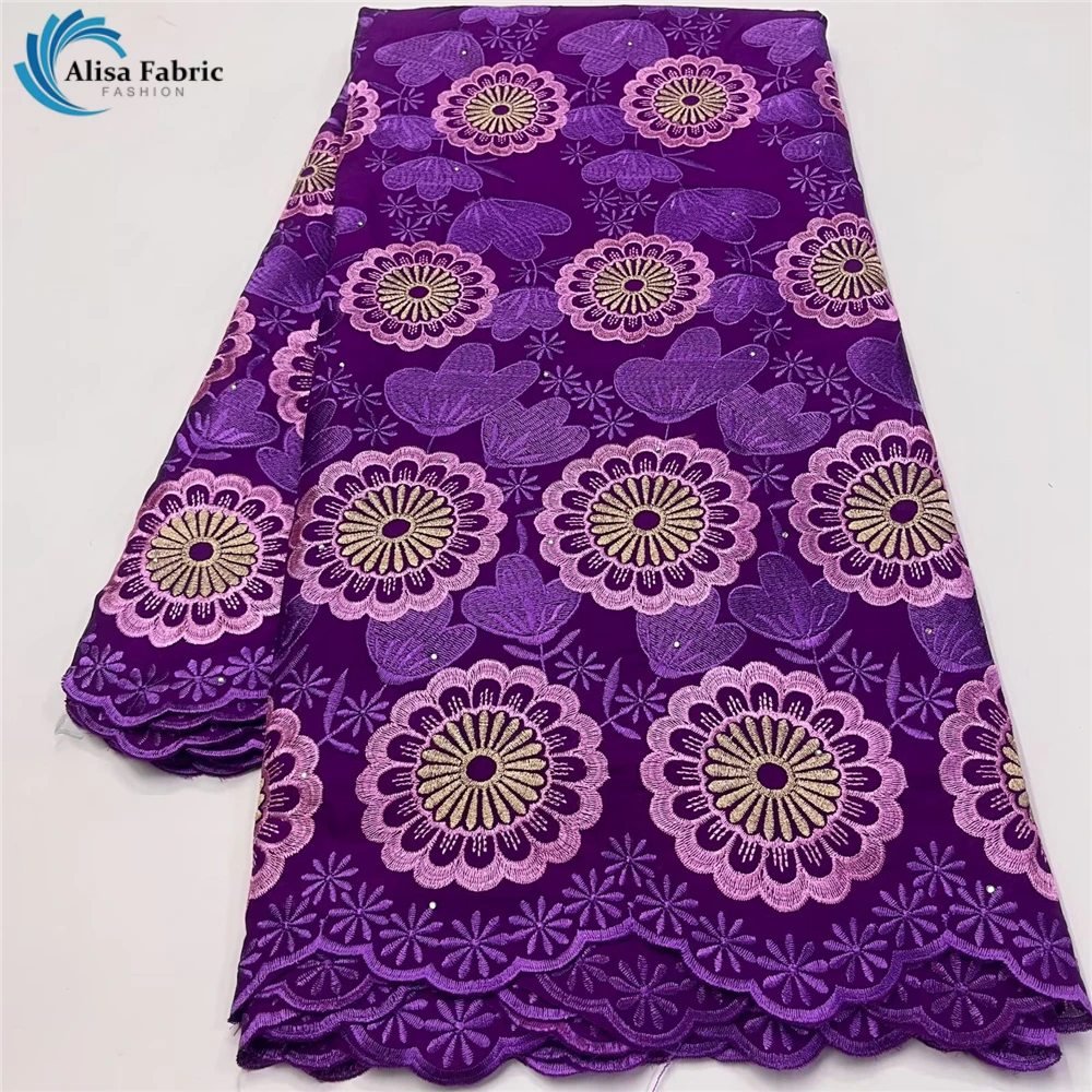 

African Cotton Lace Fabric High Quality Swiss Voile Lace Fabric 2023 New Design Wedding Dress Material 5 Yards For Party