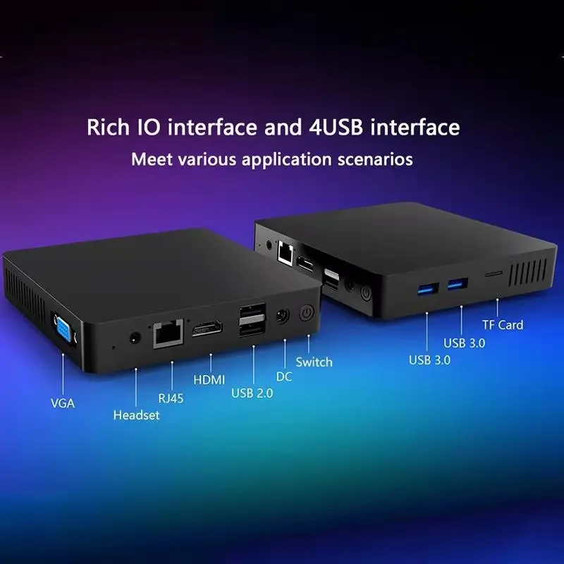 Недорогой портативный мини-ПК с Windows 10 Intel ОЗУ 6 ГБ ПЗУ 64 128 256 Гб SSD Wi-Fi Bluetooth 4 2 VGA Hdmi USB