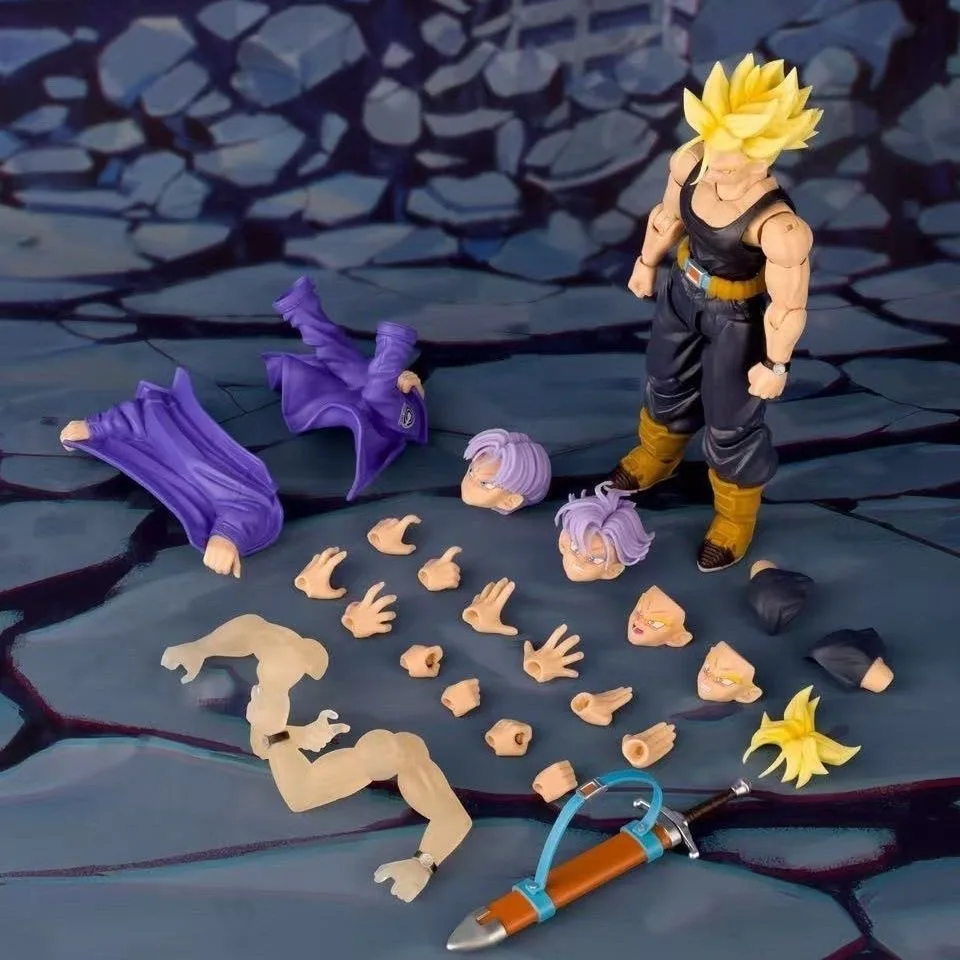 Фото Фигурка Demoniacal Fit SHF Транкс, аниме-фигурки Dragon Ball Z, Транкс, DBZ, Супер Сайян Гоку, пластиковые игрушки, подарок на день рождения №2