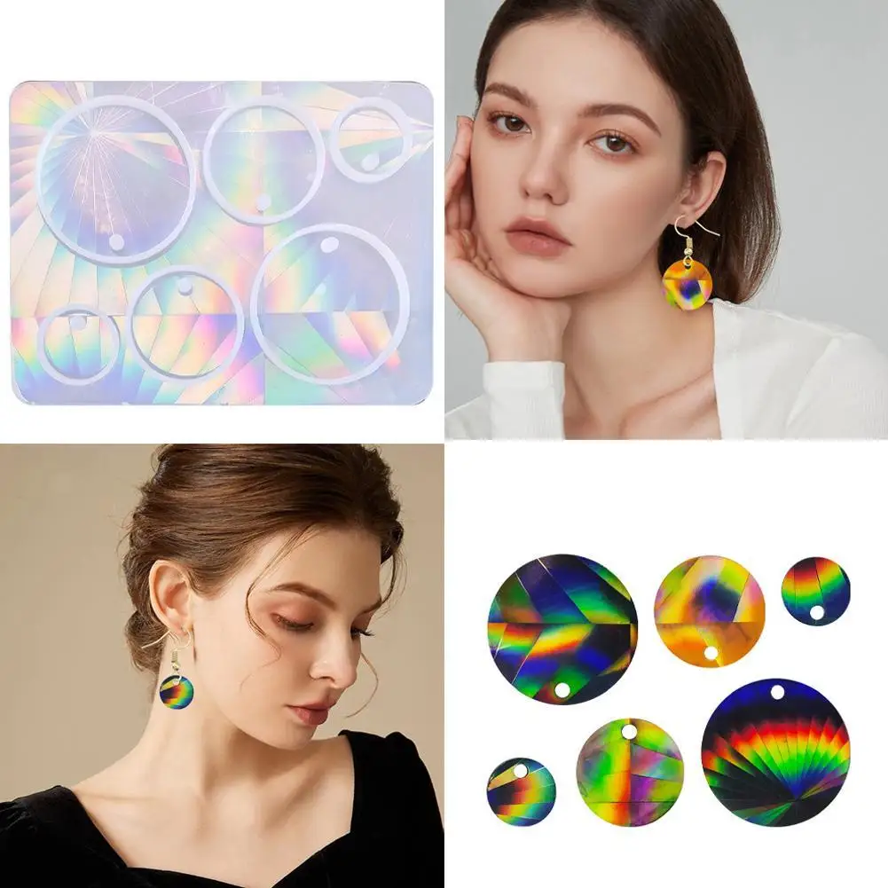

Irregular Geometric Silicone Molds Holographic Epoxy Resin Mold DIY Keychain Mold Handmade Jewelry Tool Easy to Clean