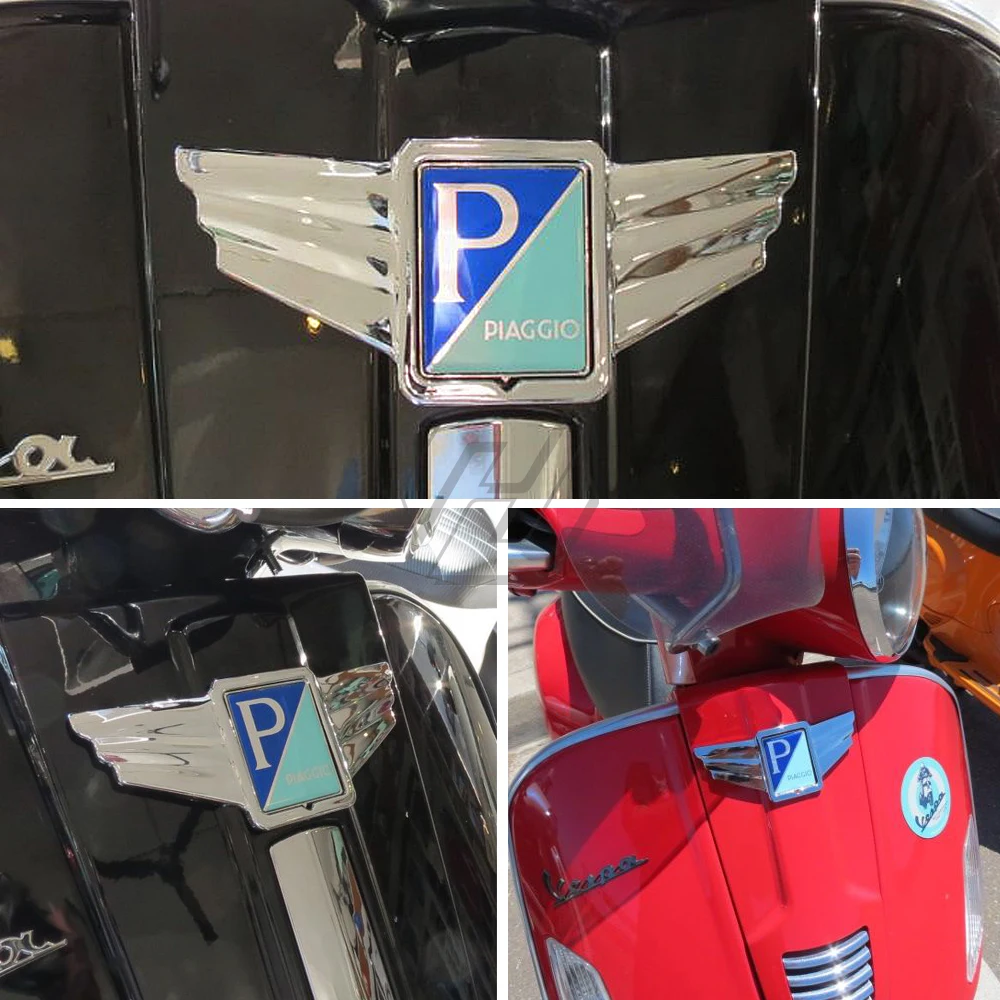 

For Piaggio Vespa GTS300 GTS 300 Super Motorcycle Chrome Wings Logo Trim
