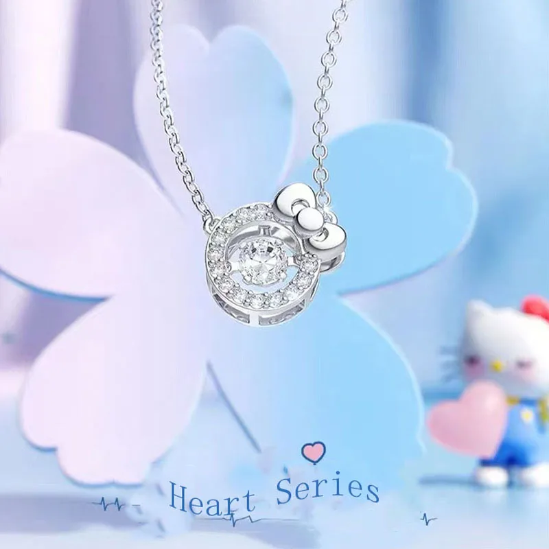

Sanrio Kawaii Anime Figure HelloKitty Necklace Female Summer Gift for Girlfriend High-end Design Light Luxury Niche Necklace