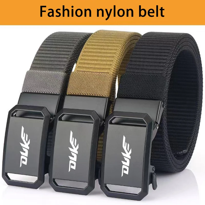 

For SUPER ADVENTURE Duke 200 250 Fashion Nylon Belt Men's Metal Automatic Buckle Outdoor Sports Tactical Belt