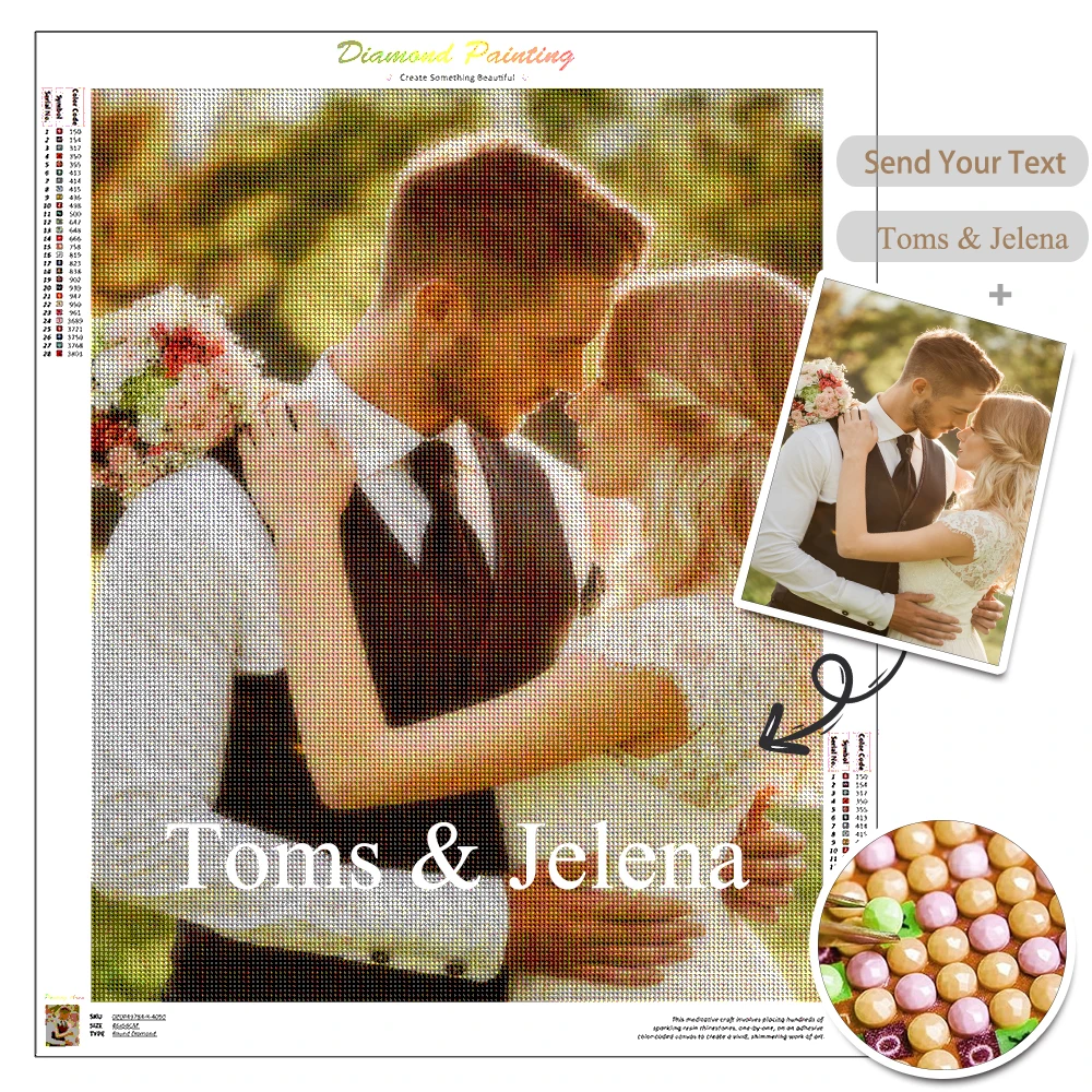 Фото на заказ алмазная живопись вышивка крестиком полная квадратная картина