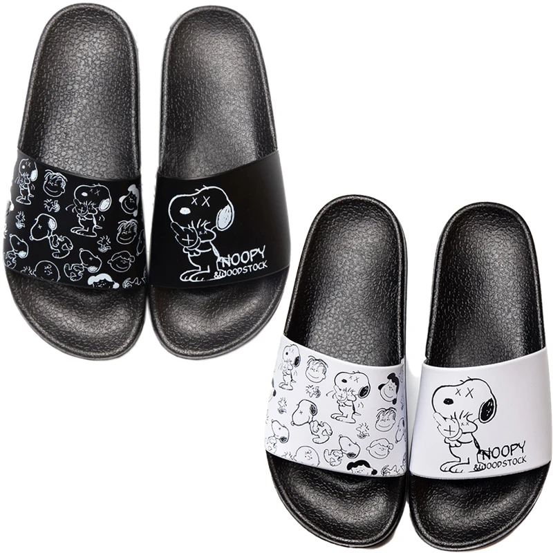 

Тапки в ванную комнату, милые Нескользящие шлепанцы с рисунком граффити, можно носить на улице, для лета