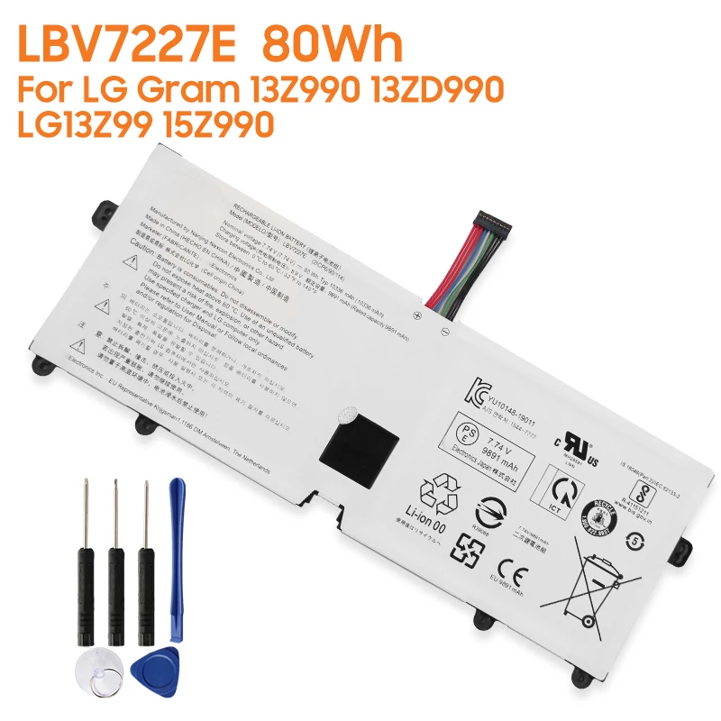 Сменный аккумулятор LBV7227E для ноутбука LG Gram 13Z990, 13ZD990, 17Z990, 17ZB990, 17ZD990, 15Z990, 15ZB990, 15ZD990, LG15Z99, LG17Z99