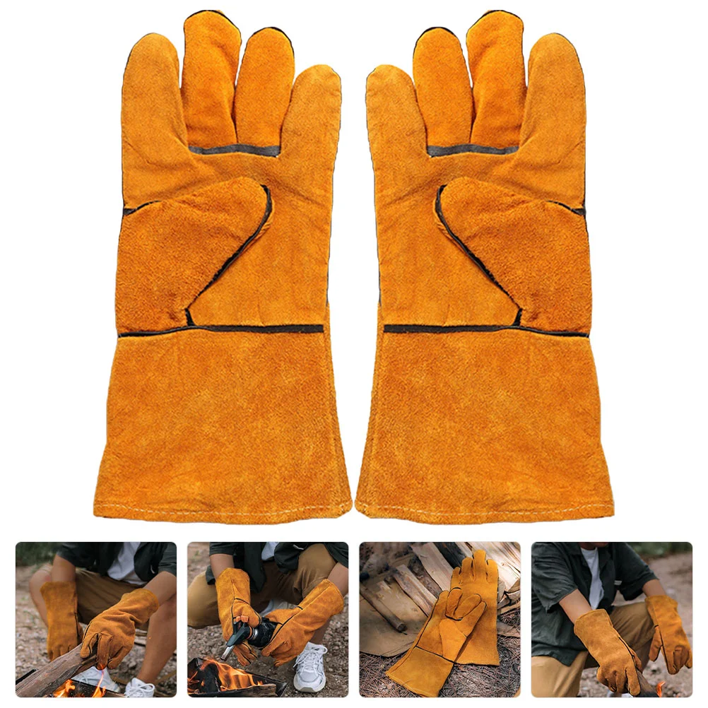 

Gloves Grill Bbq Gloveoven Welding Work Resistant Bakinggardening Barbecue Cooking Thick Safety Grilling Smoker Fireproof Mitts