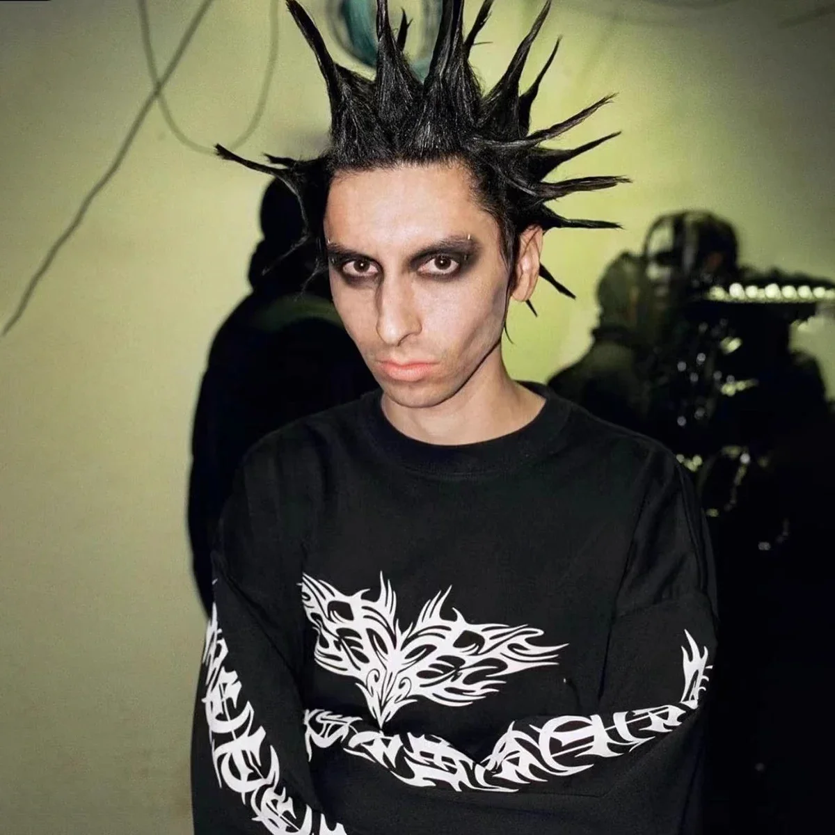 NIGO Мужская футболка Sanskrit с круглым вырезом и длинными рукавами весенне-осенняя