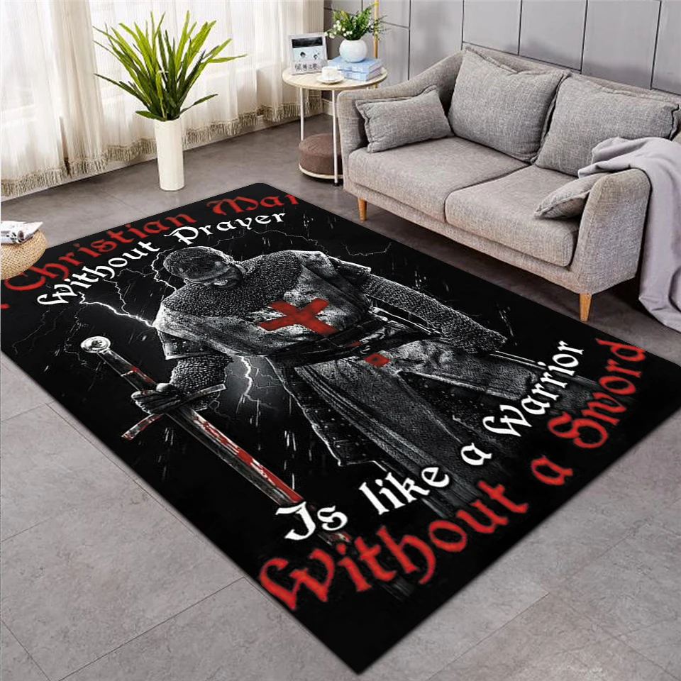 Ковер Рыцари темплар кавалер мягкий фланелевый 3D ковер с принтом искусственная