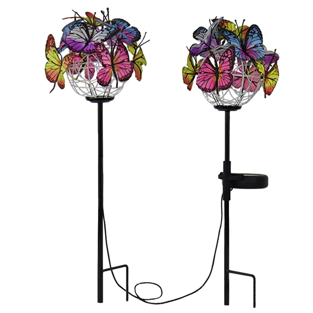 

1 Set Garden Solar Light Outdoor Butterflies Decorative Lamp Garden Stake Light