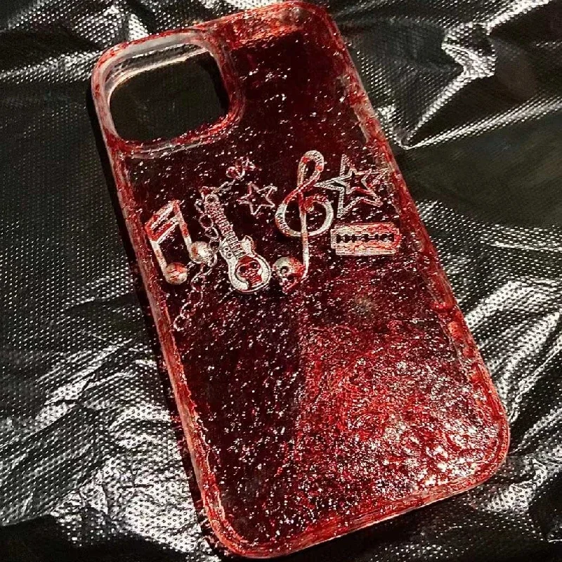 4088 Оригинальный 3D чехол для мобильного телефона ручной работы Dark Scarlet Note Gothic Horror