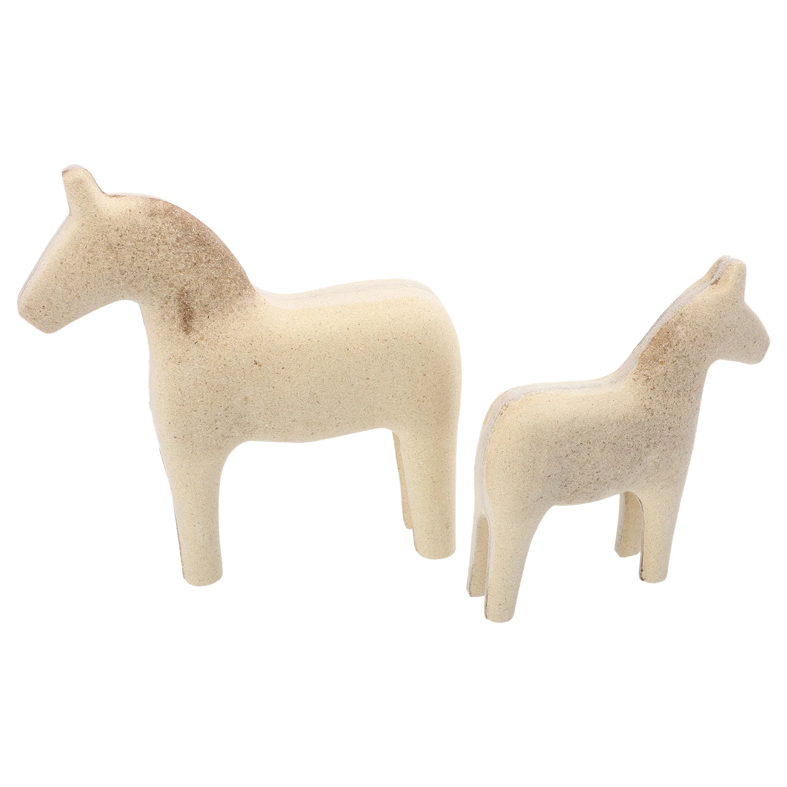 

Horse Dala Wooden Figurine Unpainted Unfinished Model Sculpture Toy Craft Wood Models Figurines School Statue Project Handicraft