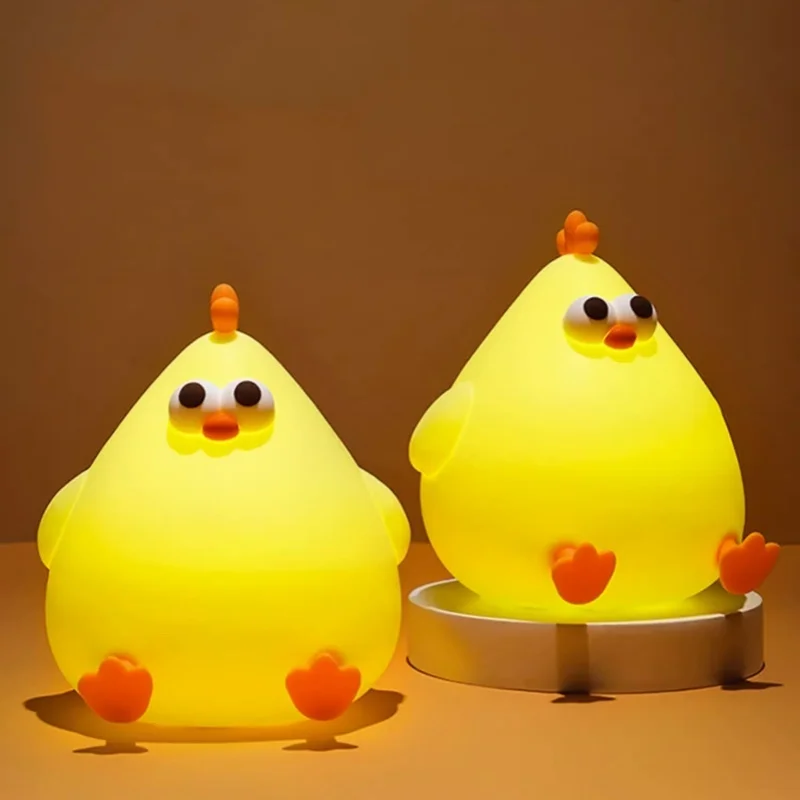 Светодиодный ночник Miniso Dwen Dun с курицей мультяшная силиконовая Ночная сорочка