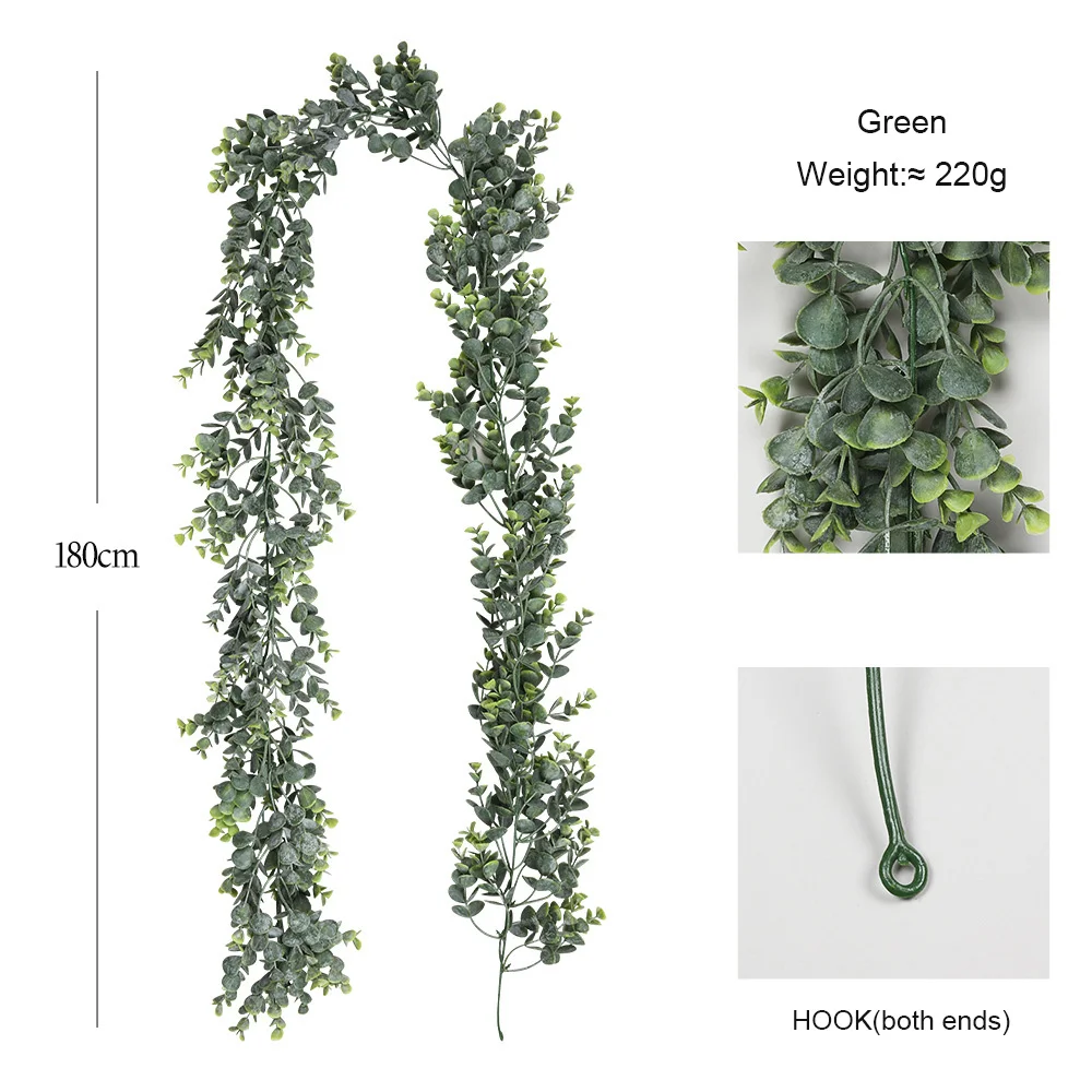 Искусственные листья эвкалипта короткие ветки цветы из искусственного спрей