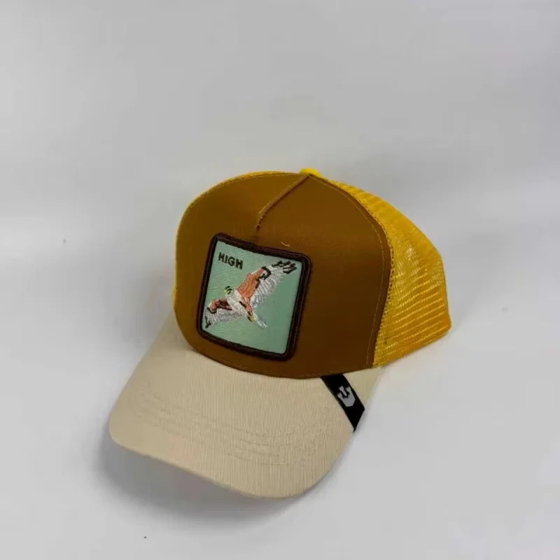 Фото Бейсболка Goorin Bros The Original Trucker The Goat Wine Red Peace Dove, мужская зимняя мягкая кепка, черная кепка с животными принтами №2