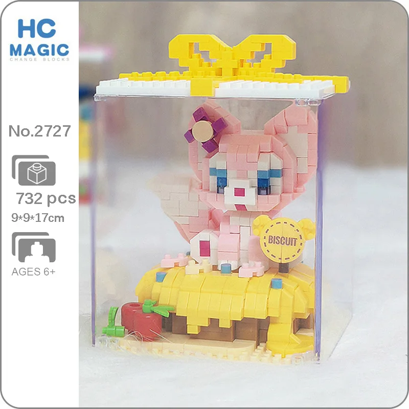 

JN 2727 Biscuit Pink Fox Sweet Candy Cake Apple Animal Display Box Mini Diamond Blocks Bricks Building Toy for Children no Box