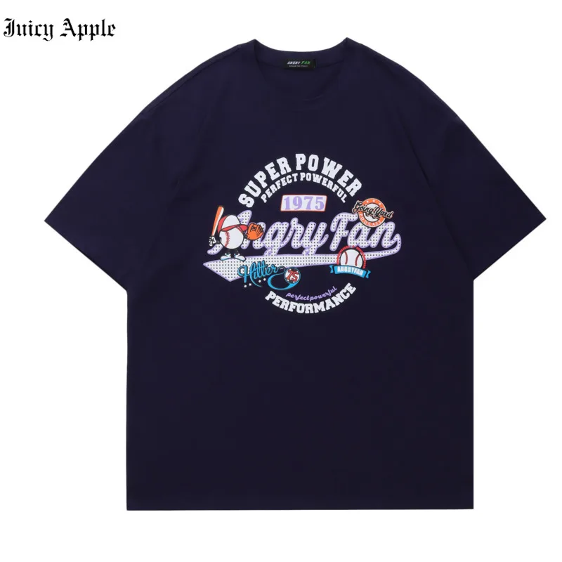 

Juicy Apple T-shirt Summer Woman T-shirts Retro Fashion Print Short Sleeves Tops Cotton Tshirts For Women White Shirt Harajuku